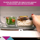 SOMENTE HOJE - Kit 15 Potes Herméticos de Vidro + BRINDE - (FRETE GRÁTIS)