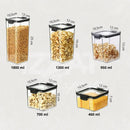 Kit com 3 Porta-Mantimentos com Trava e Vedação