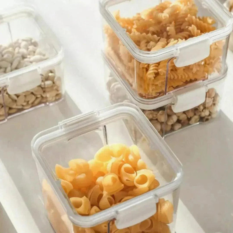 Kit com 3 Porta-Mantimentos com Trava e Vedação