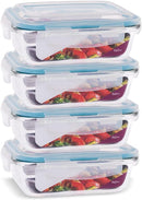 Kit com 9 Potes Herméticos de Vidro + 6 Copos de Vidro - Promoção 2024