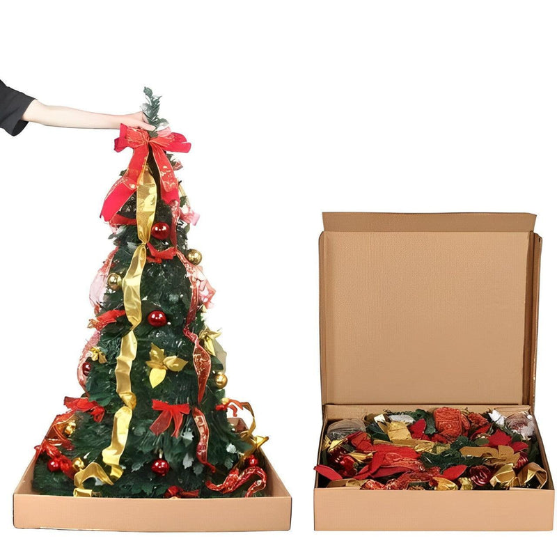 Árvore de Natal Dobrável + BRINDE🎄 - (Completa Com Bolinhas, Pisca Pisca e Fitas) -  [FRETE GRÁTIS]