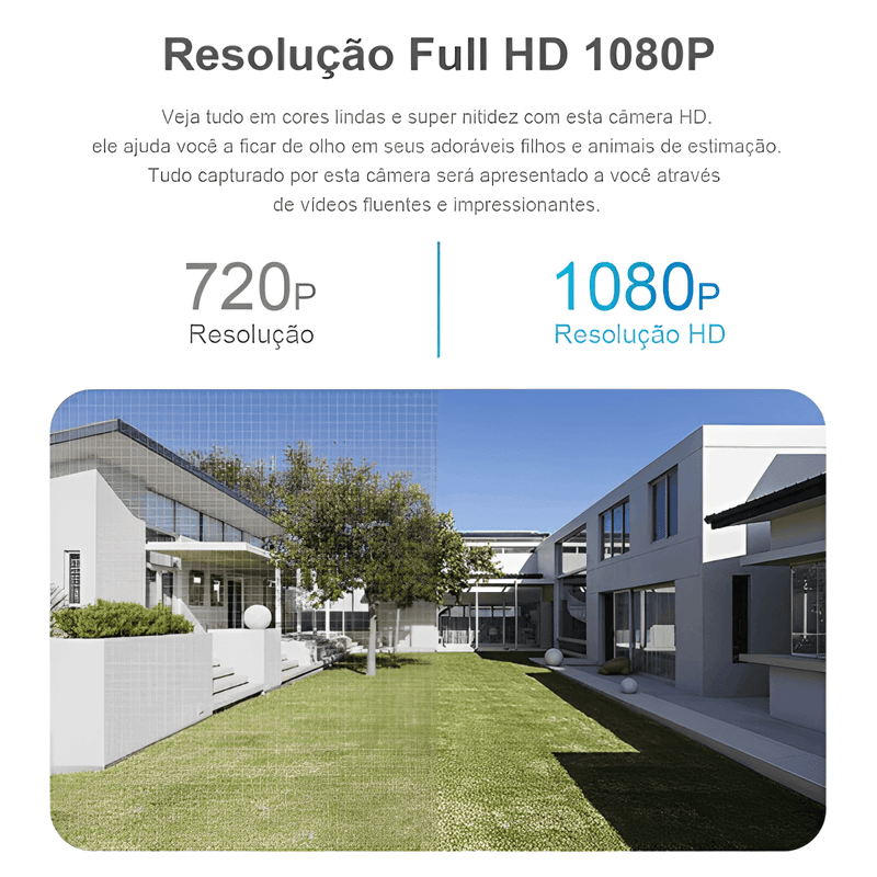 Câmera de Segurança 360 Inteligente Wi-Fi Full HD - SecurityPro® [Últimas Unidades 🔥]