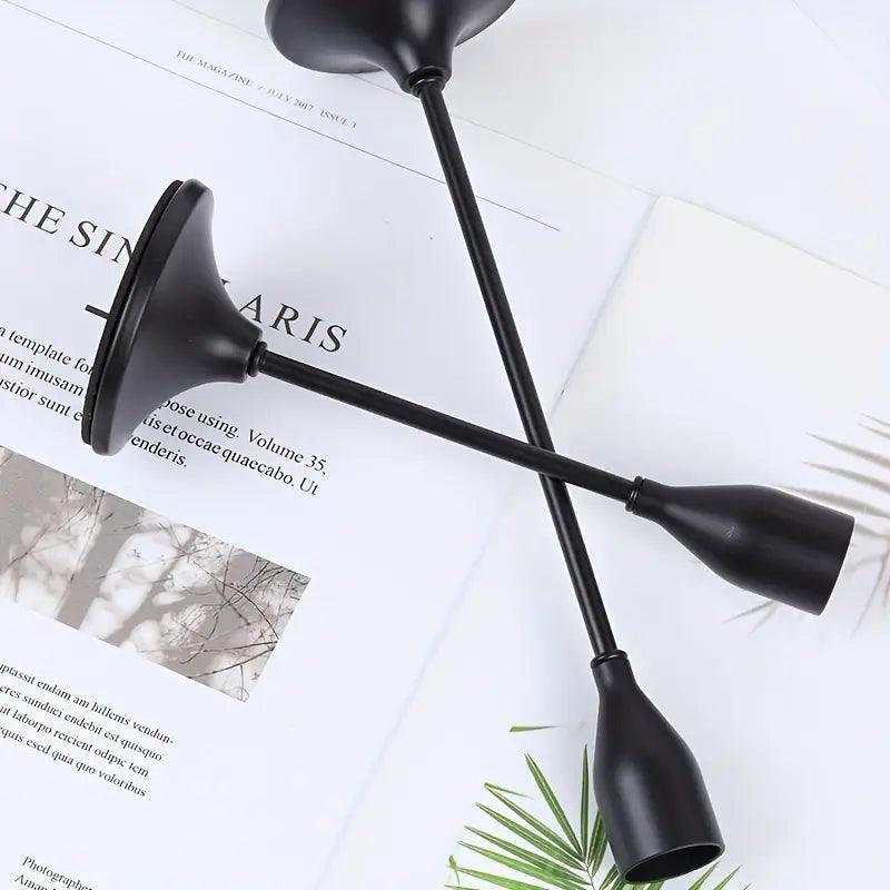 Castiçais de Vela Luxury Dourado 3 Peças