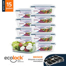 SOMENTE HOJE - Kit 15 Potes Herméticos de Vidro + BRINDE - (FRETE GRÁTIS)