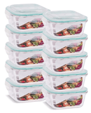 Kit com 9 Potes Herméticos de Vidro + 6 Copos de Vidro - Promoção 2024