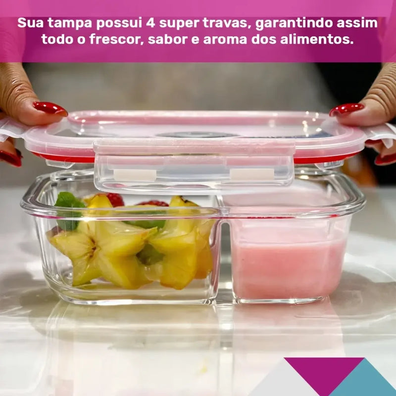 SOMENTE HOJE - Kit 15 Potes Herméticos de Vidro + BRINDE - (FRETE GRÁTIS)