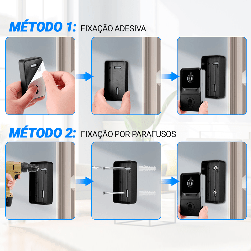 Security Vision - Campainha WIFI com Câmera e Sistema de Voz