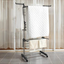 Varal de Chão Dobrável 3 Andares em Aço Inox + Cesto com 80 Prendedores (BRINDE)